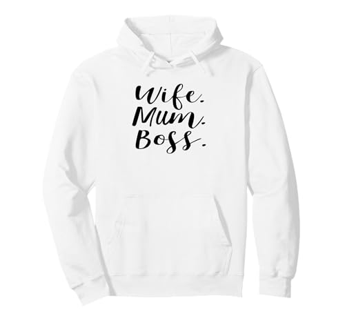 Wife Mum Boss' T-Shirt | Funny Mum, Mummy Felpa con Cappuccio