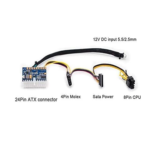 Fuente de poder PicoPSU 160W con cable DC 12V y conector 24Pin miniatura 5