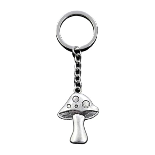 Porte-clés champignon 40x29mm pendentif tendance pour anneau de clés de voiture homme