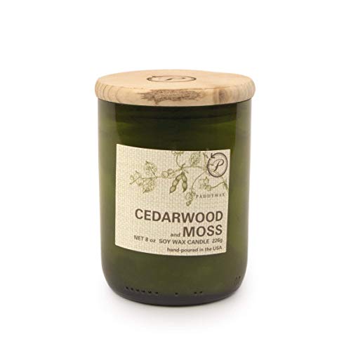 Paddywax Candles Glass Cedarwood and Moss 8 Ounce