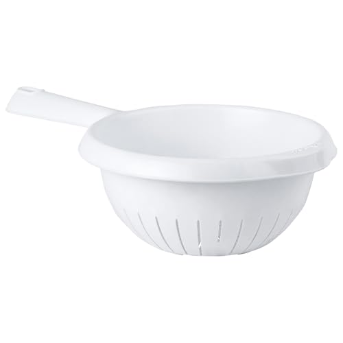 Ice White Handled Colander/Sieve Deep Filter Basket Multi Purpose for Rice, Vegetables & Fruit Washing Food Strainer (1) - Image 6
