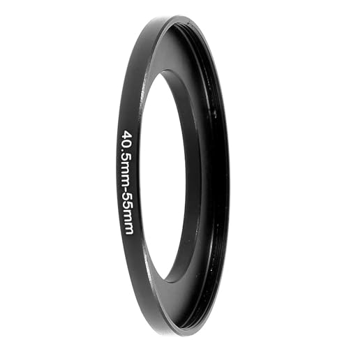 Anillo Adaptador Metálico Step Up uxcell de 40,5 mm a 55 mm para Cámara, Rosca Macho 40,5 mm y Hembra 55 mm, Negro miniatura 2