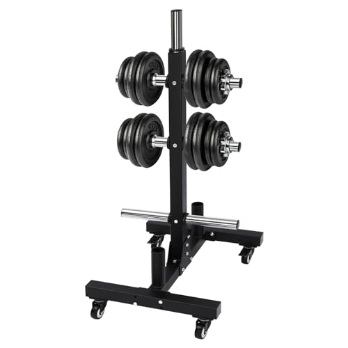 Plate Rack Tree, Dumbbell Rack, Vertical Storage Tree, 1102 lbs Capacity