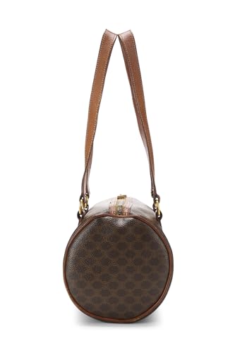 Céline, Pre-Loved Brown Coated Canvas Macadam Shoulder Bag, Brown3