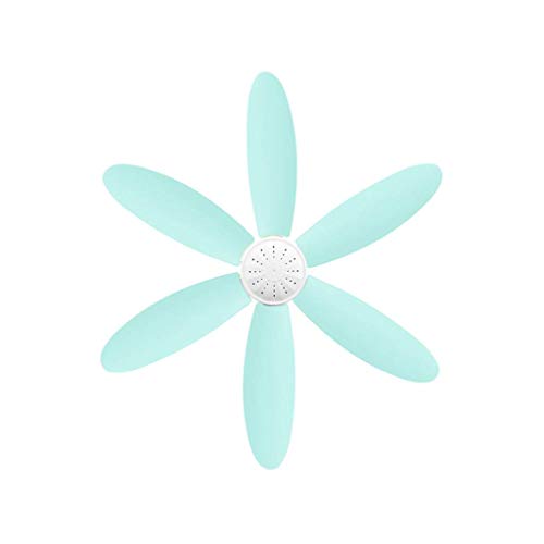 AOLI Dormitorio Ventiladores de techo, sin rejilla Seguridad Ventiladores eléctricos Market Restaurant Ventiladores de enfriamiento montados en la pared Fácil de montar,Azul,43 * 45cm