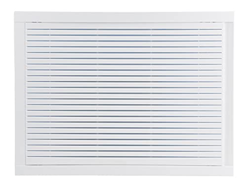 Grille d'aération 400x300mm avec filtre et trappe d'accès en ABS blanc pour mur