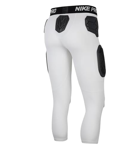 Nike Pro Hyperstrong 7-Pad 3/4 Football Girdle (White, Medium) - image 4