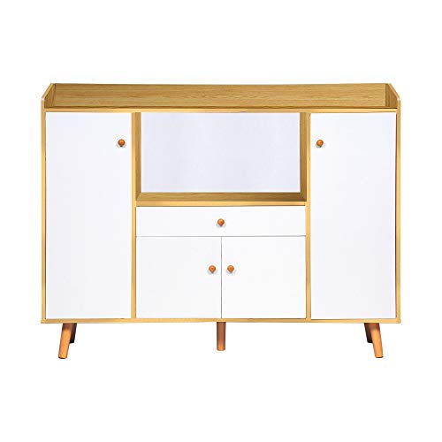 image for Menaka Wooden Kitchen Storage Cabinet Sideboard Cupboard and Buffet Ta