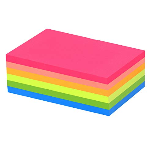 Image of Vanpad Sticky Notes 4x6 in Bright Stickies Colorful Super Sticking Power Memo Pads Strong Adhesive 6 Pads /Pack 48 Sheets /pad