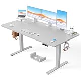 ErGear Höhenverstellbarer Schreibtisch-160 x 80cm,100 KG Tragkraft Elektrischer Schreibtisch mit Fortgeschrittenem Bürstenlosem Motor, Leise Funktion, Robuster Metallrahmen, Vierteilige Tischplatte