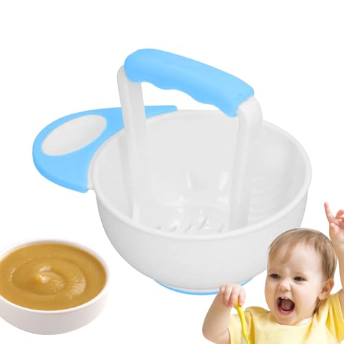 Bassin de service portable – Base en silicone antidérapante, pilon résistant à la chaleur, équipement de broyage de texture | Plat de préparation des...