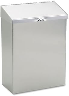 Hospital Specialty Wall Mount Convertible Sanitary Napkin Receptacle, 8 x 4 x 11, Stainless Steel, Sold as 1 Each
