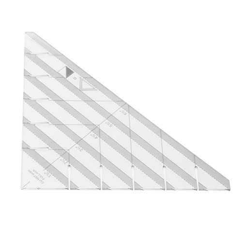 SEAFRONT Triangular Acrylic Quilting Ruler 23.3cm x 12.2cm with Precise Scale Lightweight Clear Data Easy to Use for Flying Geese Strip Tube Sewing Projects - Image 4
