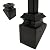 Stair Balusters Scroll Basket Twist Knuckle Slant Angled Pitch Shoes (100-Pack) Stair Parts for 1/2" Square Metal Balusters Iron Spindles (Satin Black)