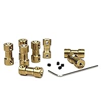 2 Stück Wellenkupplung Mini D9 L20 Shaft Coupler Messing starr 3D Druck CNC Modellbau, Miniatur Kleine starre Messing kupplung 2/3/4/5/6 mm shaft coupler rigid (3 * 4mm)