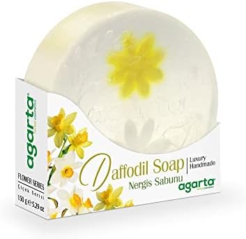 Agarta Luxury Handmade Natural Daffodil Soap 5.29 oz Flower Series, Wash, Cleaning, head soap, body soap, hand soap, It does not