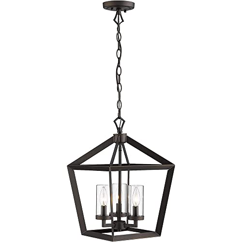 Droplight Rural Creative E14 Chandelier Métal Noir Trois Sources