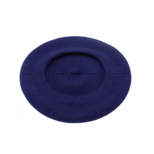 Wheebo Berets for Kids Wool French Beret Hats Artist Painter Hats for Little Girls Boys Solid Color Style3