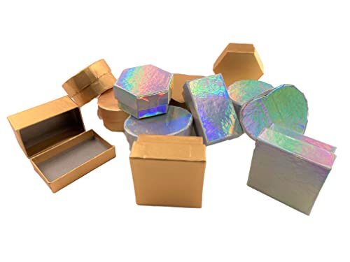 CraftPlay- Cajas de Regalo metálicas de Oro y Plata Cover