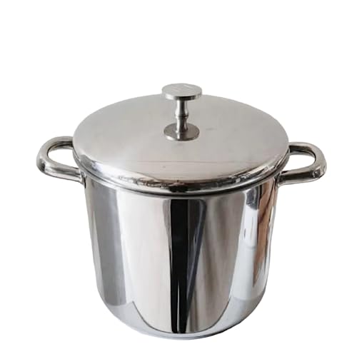 MasterClass Olla con tapa 11L, apta para inducción, acero inoxidable, plata