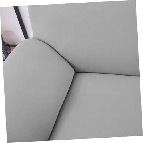 Funda para sofá antideslizante y elástica protector lavable gris resistente a manchas 3