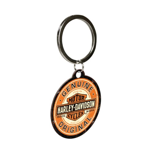 Nostalgic-Art Porte-clé rétro, Ø 4 cm, Harley-Davidson – Genuine Original – Idée cadeau...