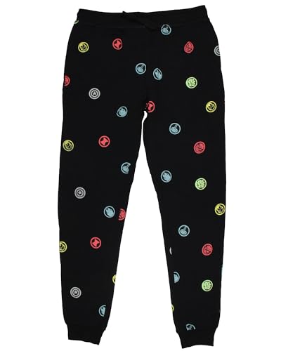 Marvel Men's All Over Print Marvel Circle Logo Lounge Jogger Pajama Pants