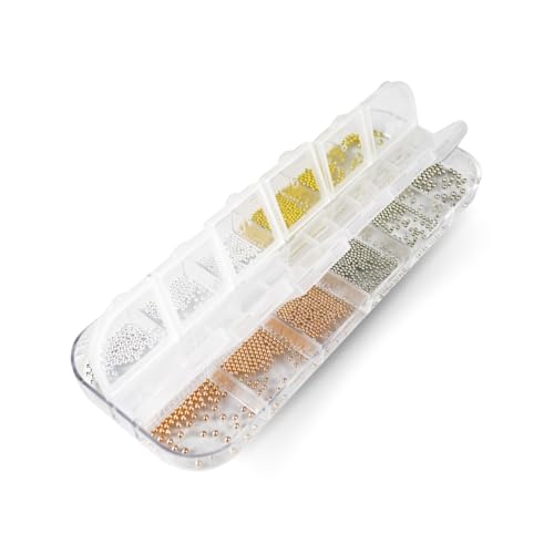 Mini Caviar Dourado Prata Bronze Nail Art Decoração de Unhas