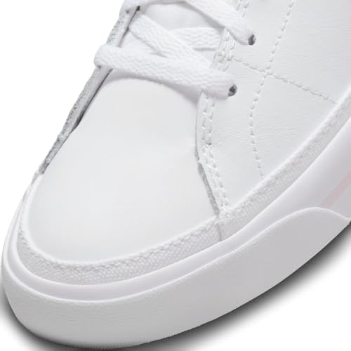 Nike Girls Court Legacy Sneaker White/Pink Size 4 | Image 3