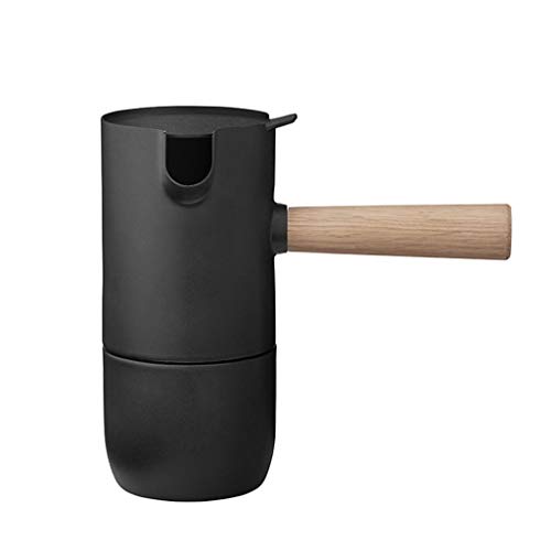 RenShiMin Shop Coffeepots Moka Pots Stovetop Coffeemaker Espresso Maker Expresso Coffee Machines Stainless Steel Stove Top Coffee Machine (Color : Black, Size : 250ml)