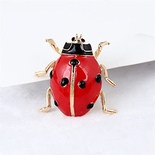 Ladybug Brooch Cute Insect Brooch Rhinestone Drip Oil Enamel Seven Star Ladybug Corsage Cartoon Animal Shape Brooch Insects Animals Hobby Jewelry Gifts4