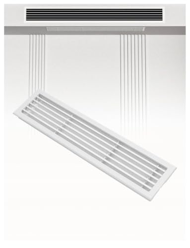 Bouche de ventilation 30x12.5 cm grille d'aération ABS pour VMC mur plafond