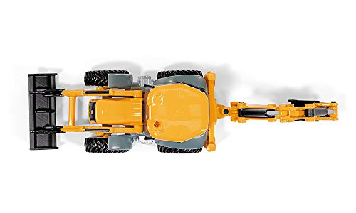 siku 3558, JCB 4CX Chargeuse-Pelleteuse, 1:50, Métal/plastique, Jaune, Multiples fonctions, Compatible avec les autres modèles siku de la même échelle