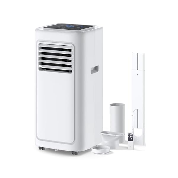 Portable Air Conditioners 8000 BTU, Air Conditioner for Room up to 350 Sq. Ft., 3-in-1 AC Unit with Cooling & Dehumidifier & Fan Function, Digital Display, Remote Control, Sleep Modes, Window Kits