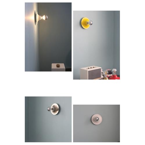 Luminaire mural rétro E27 finitions nickel et design macaron de qualité - 3
