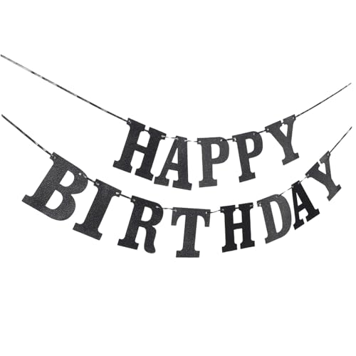 Alipis Pancarta Feliz Cumpleaños Infantil con Diseño de Dibujos Animados y Foil Dorado Banderines para Fiesta y Adultos Decoración Fácil para Eventos Interiores y Exteriores