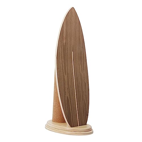 Ronyme Balance Board Trainer Roller Board Fitness Surf Mejorar el equilibrio Construir fuerza Ejercicio Tabla de equilibrio de madera para monopatín, con base
