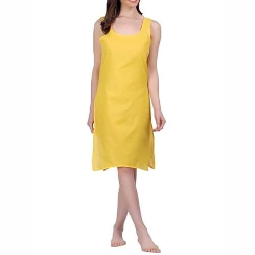 Image of Cotton Inner Slip camesoli for Women, Full Length Inner for Chikankari Kurti, Women Indoor Dress Cotton Sleeveless camesole,Holi Outfit