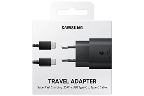 Image of Samsung Original 25W Travel Adapter + USB C to C Cable, Black