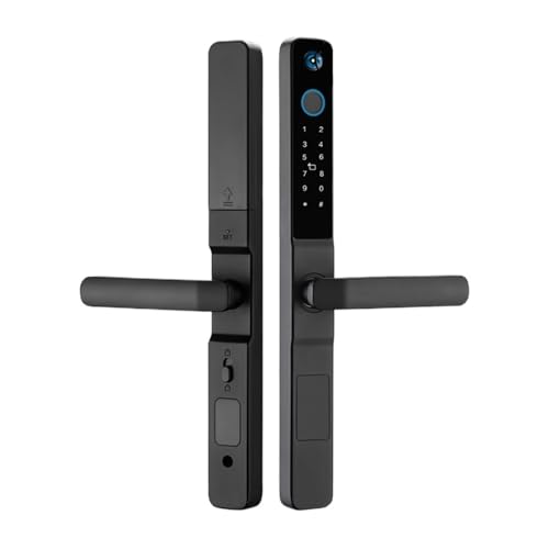 Tuya WiFi ĥOA~˃bNwAvpX[h RFID J[hL[XX}[ghAbN(Black 4585,Long handle)