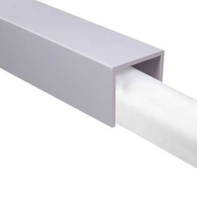 U Shape Pipe Cover for Ducting Venting Pipes, Outside Inside PVC Decorative Pipe Line Cover Kit, Kitchen Gas Lines Cords Hider Pipework Covering Enclosure(W15cm-L150cm/59in, B)
