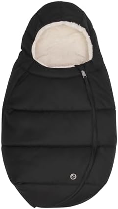 Maxi-Cosi Fußsack für Babyschalen, 45–75 cm, Twillic Black | Kompatibel mit Maxi-Cosi Babyschalen, Komfort, Weiche und Robuste Stoffe, Waschmaschinenfest