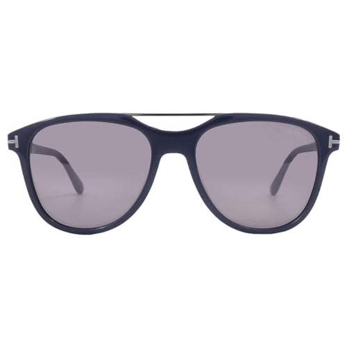 Tom Ford Damian Smoke Mirror Pilot Men's Sunglasses FT1098 90C 54, Shiny Blue - Main Image
