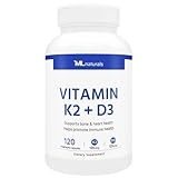 ML Naturals Vitamin K2 + D3 120 Vegetable Capsules, NSF-Certified & cGMP-Compliant