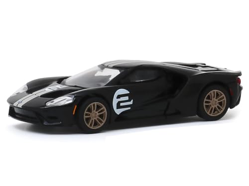 2017 GT Heritage Edition 1/64 Modelo Diecast Negro y Plata
