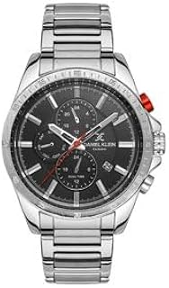 ساعة يد أنالوج بعقارب للرجال من دانيال كلاين DK.1.13532-2، قطر الهيكل 45، أسود، مع درجة حماية من الماء