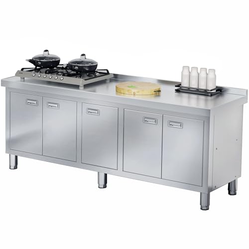 WWK Stainless Steel Table with Cabinet