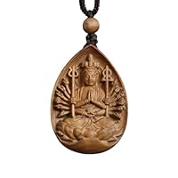 Amazon.co.jp: 仏像【不動明王】 ペンダント ネックレス 木彫り