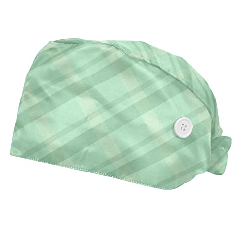 Gorra de trabajo con botón banda sudor ajustable unisex para sanidad y cocina elástica