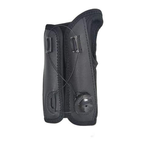 OCUhome Lightweight Wrist Splint Flexible Metal Insert Brace Adjustable Faux Leather Support for Men Women Carpal Tunnel Pain Relief Compression Hand Black Left Hand Cover